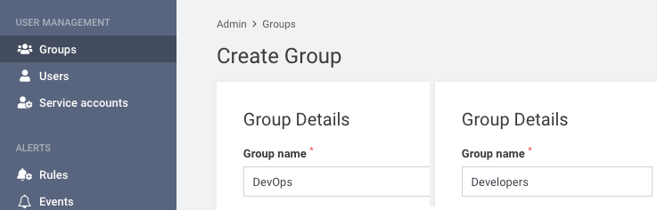 Create user groups for Kerberos