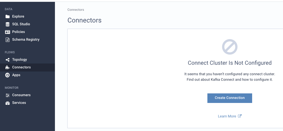 Kafka Connect Endpoint Create Connection