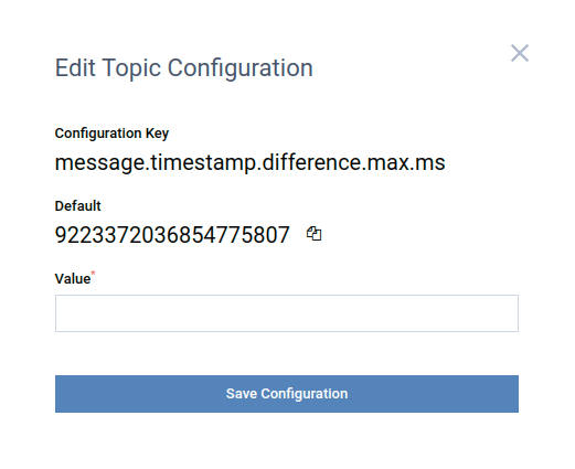 Edit Topic Configuration