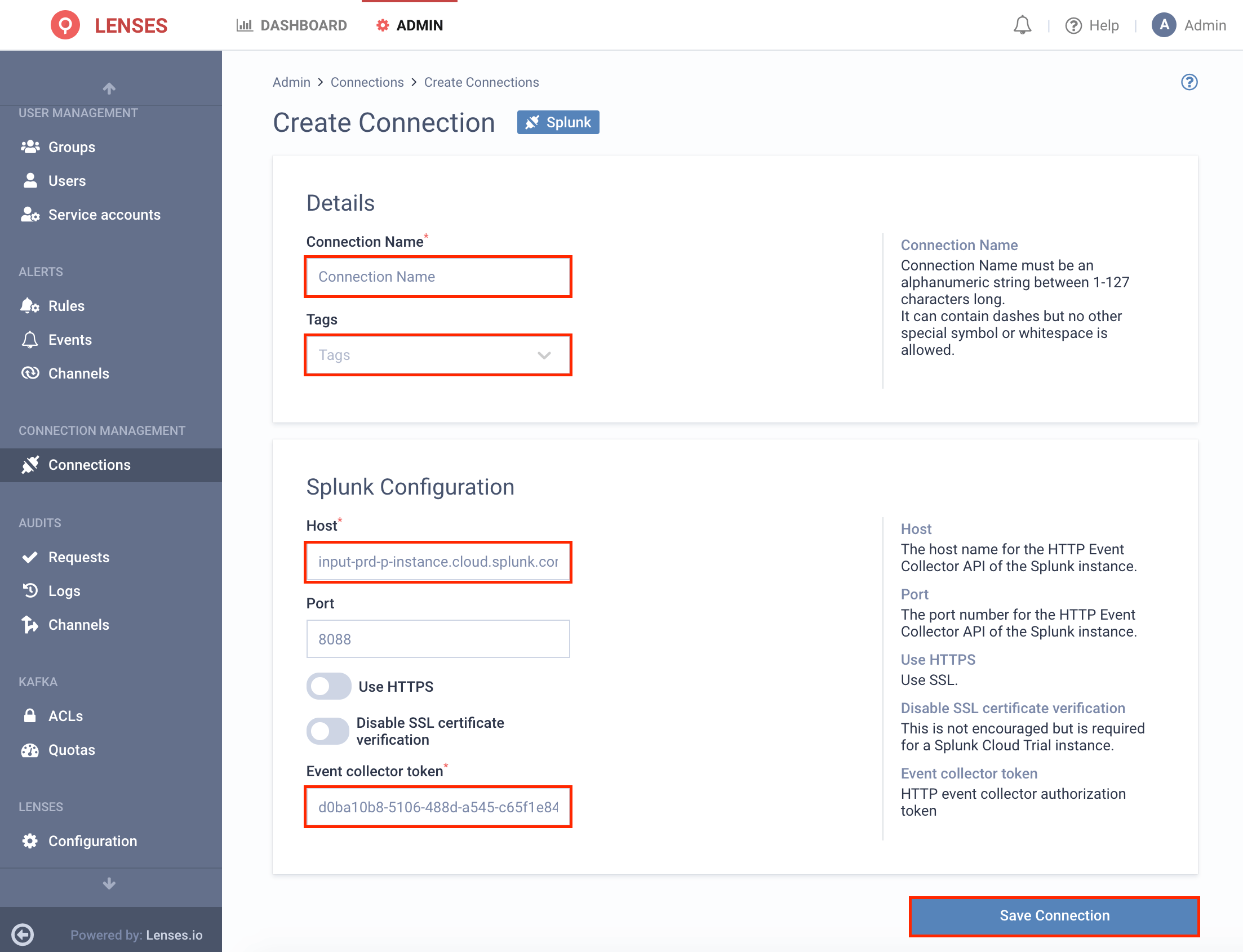 Splunk Connection