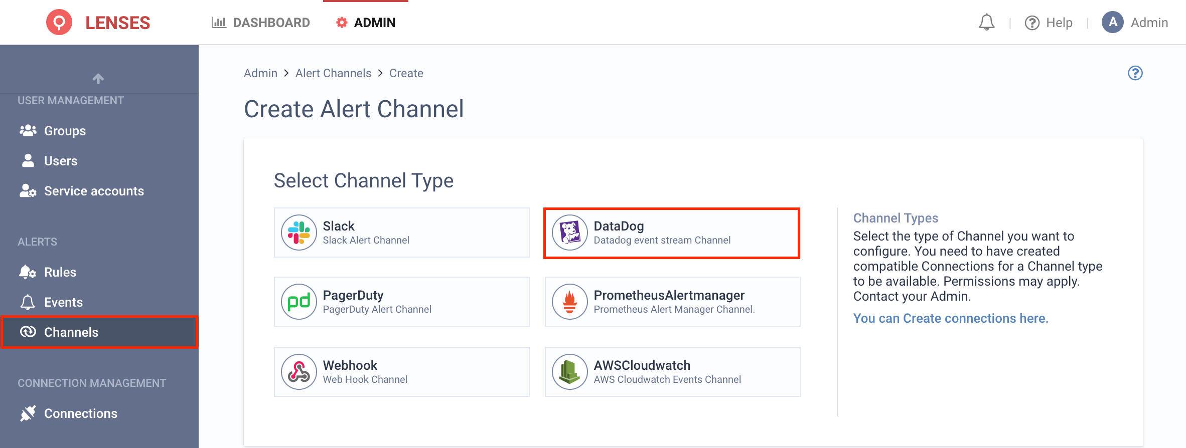 Datadog channel