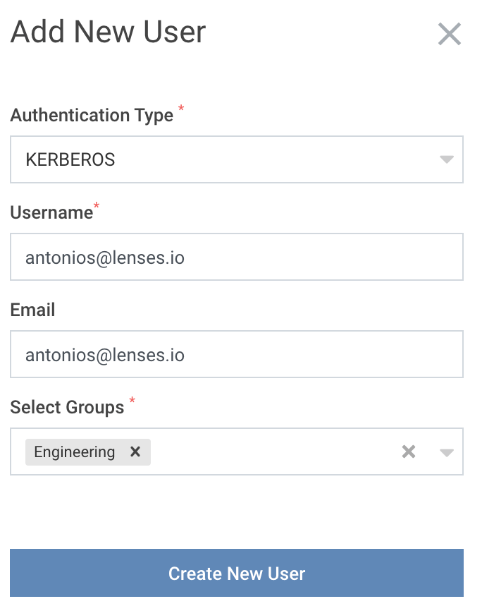 Add new Kerberos users to Lenses.io