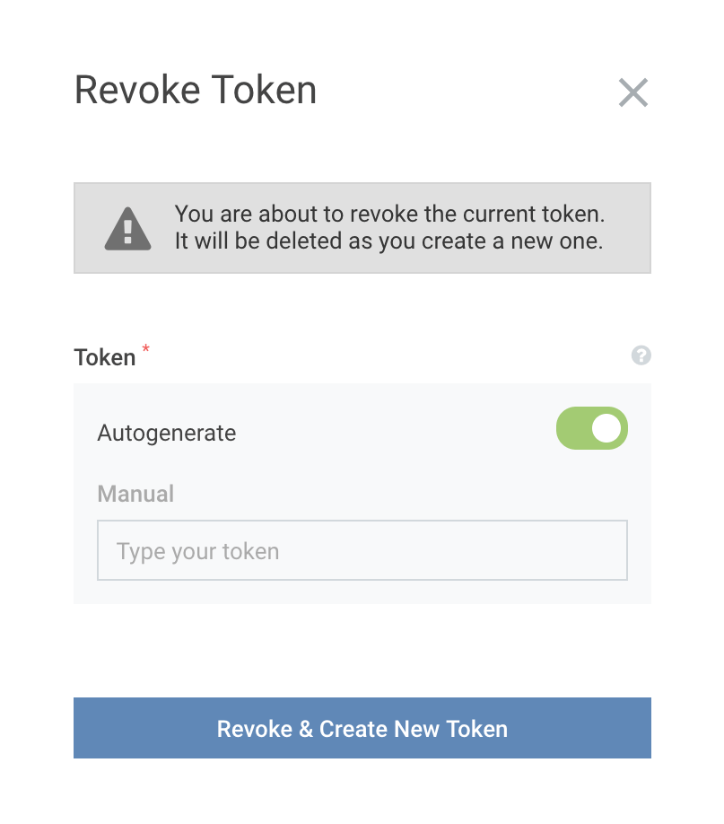 Revoke Service Account screen