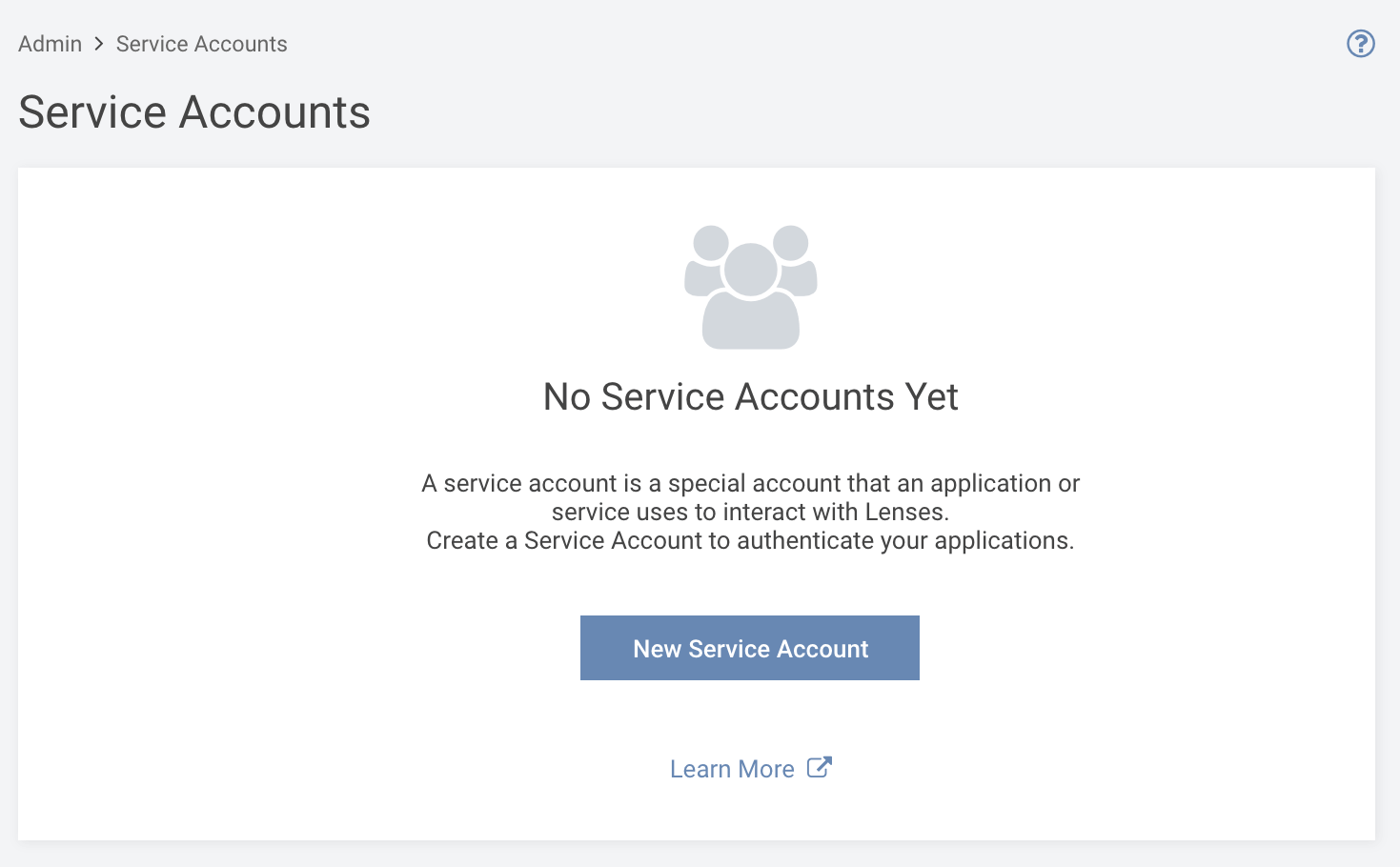 Service Accounts